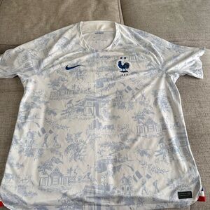 Nike France 2022 Away Soccer Jersey Toile de Jouy 2XL Dri-Fit Authentic